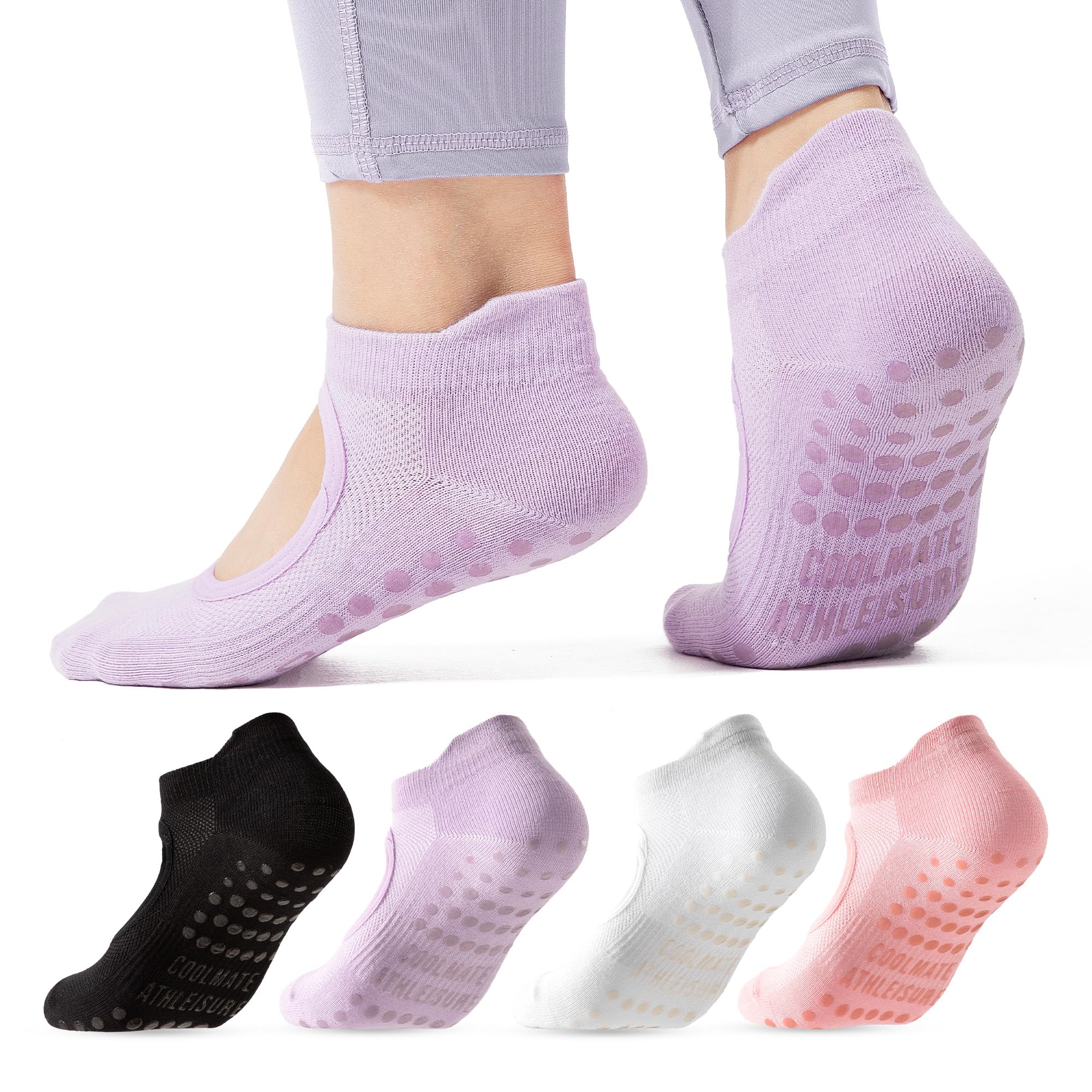 Proberos® Pilates Socks with Grips for Women, Proberos® Pilates Socks with Grips for Women,